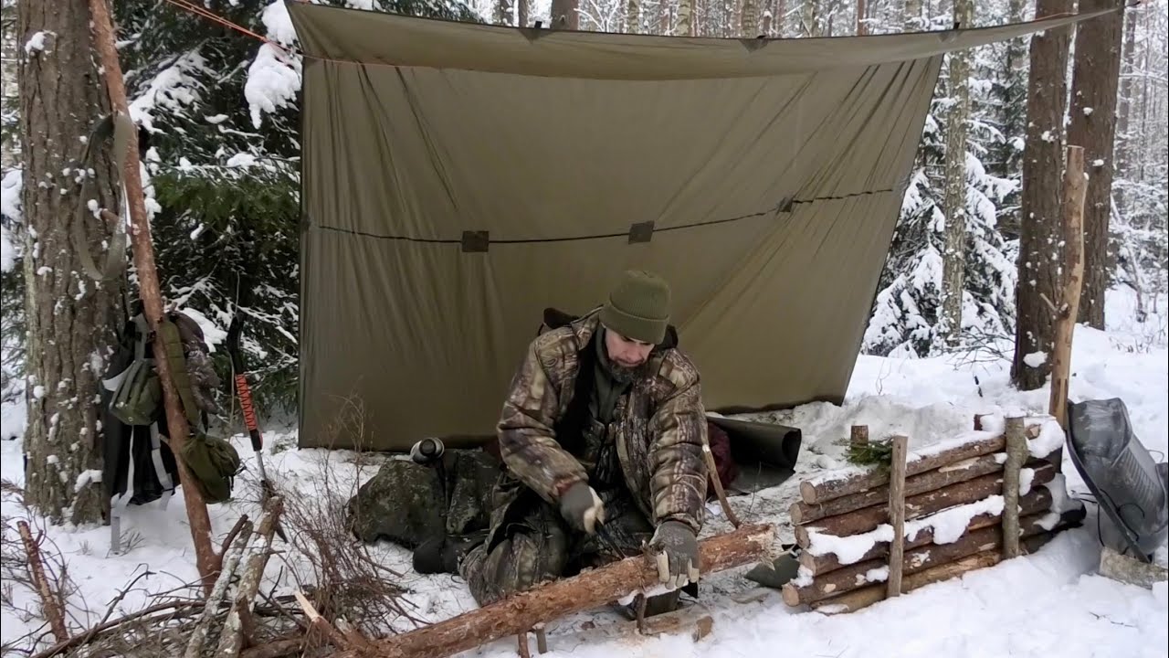 Winter Bushcraft in the Estonian Forest