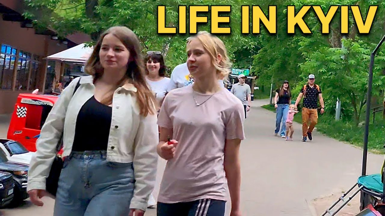 4K | Жизнь в Киеве | Жаркое воскресенье в Голосеевском парке | Украина сегодня