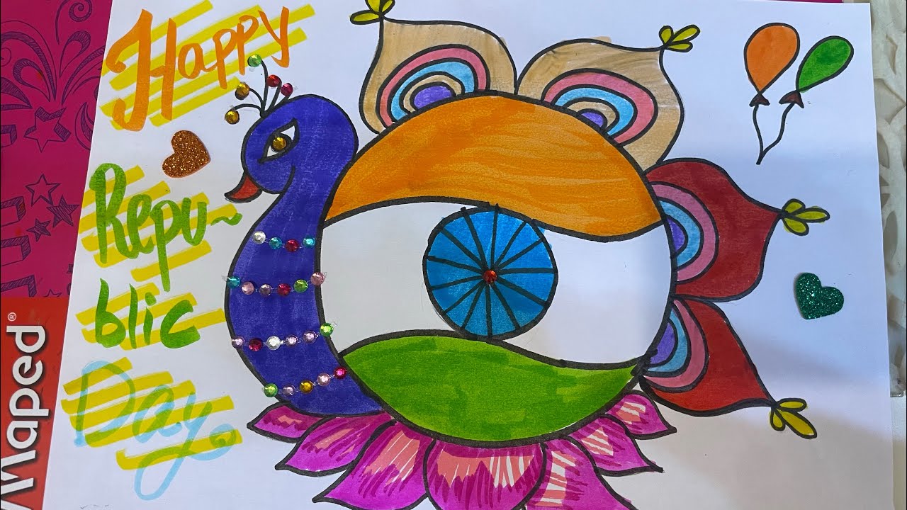 Easy Drawing For Republic Day By Shanaya 🇮🇳🇮🇳 