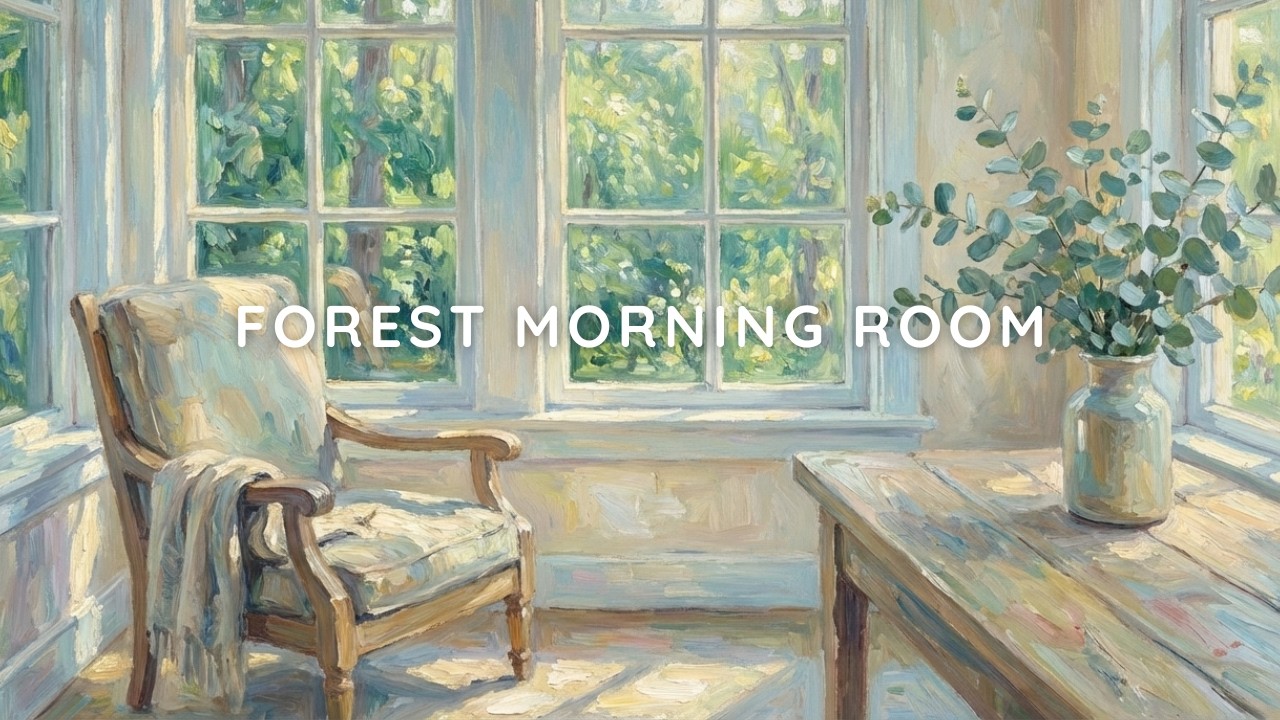 50 Min Morning Lofi for Study & Work | Forest Morning Room 🌿
