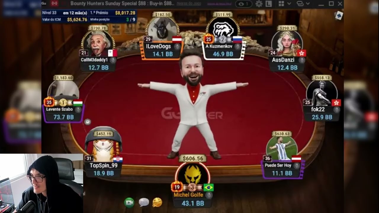 Mesa final do $88 Bounty Hunters Sunday Warm-UP - Poker Stream Highlights