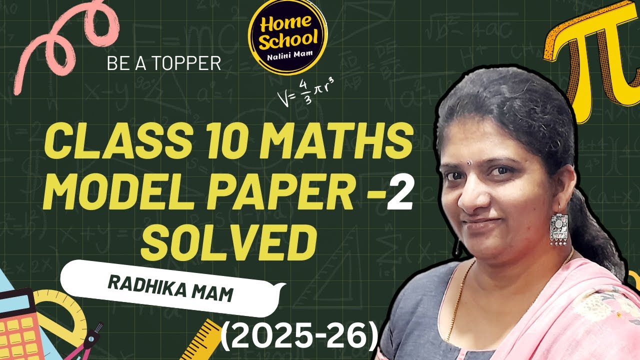 Mathematics Model Question Paper-2  Solutions in detail |Class 10