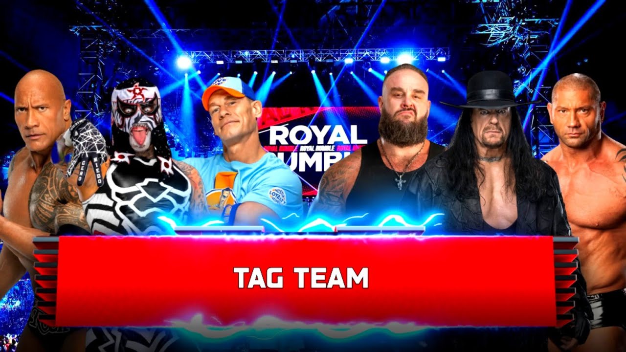 The Rock Penta & John Cena Vs Braun Undertaker & Batista - Tag Team Elimination Match | Royal Rumble