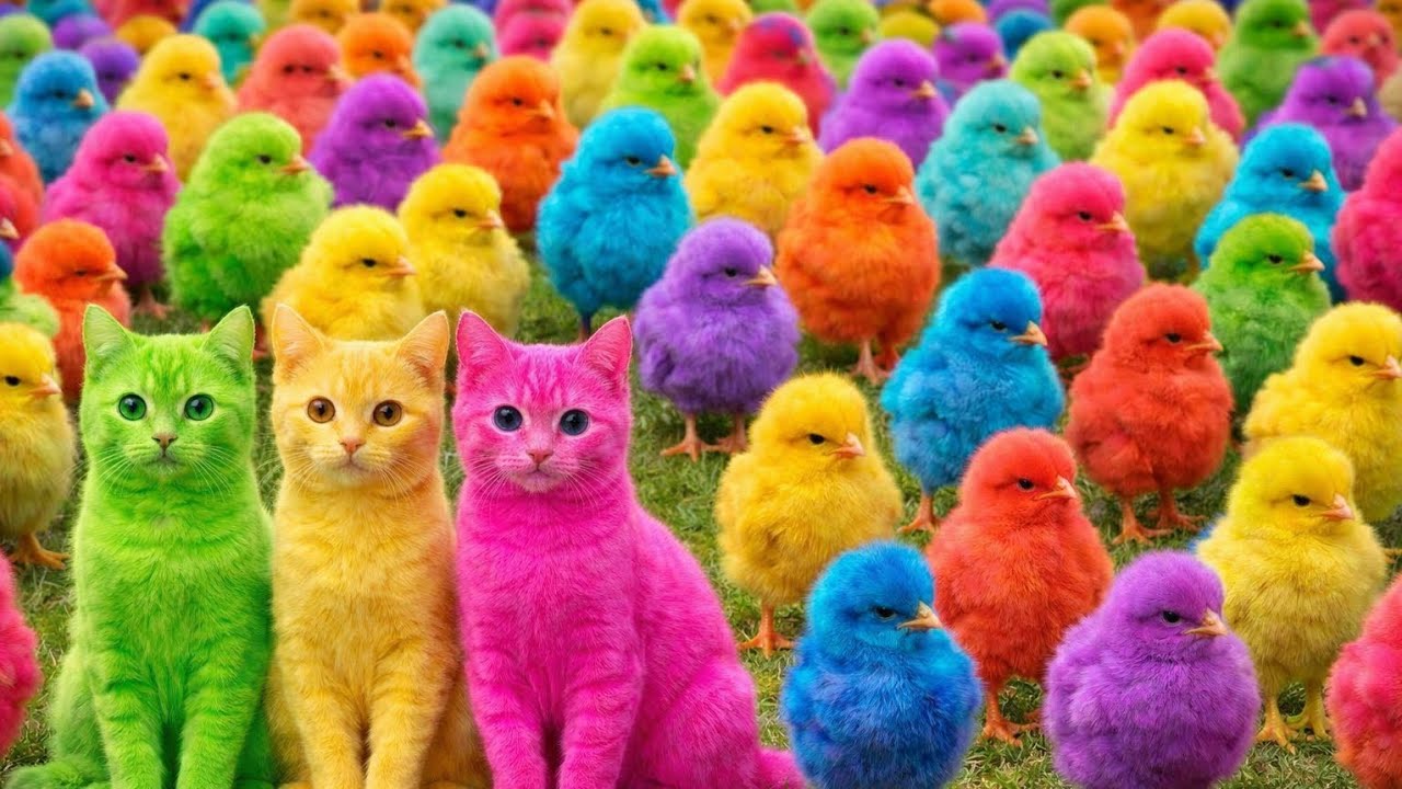 Tangkap Ayam Lucu, ayam warna warni, ayam rainbow, kelinci lucu, bebek lucu, ikan koi, Hewan Lucu