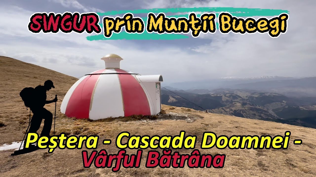 SINGUR pe TRASEUL Telecabina Peștera - Vârful Bătrâna 2181m, Muntii Bucegi, aprilie 2025 #nature