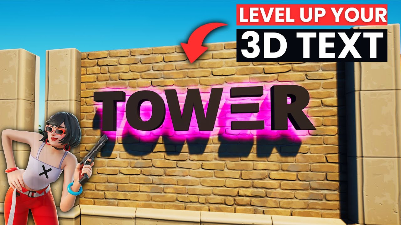 How to MAKE BETTER 3D TEXT in FORTNITE CREATIVE