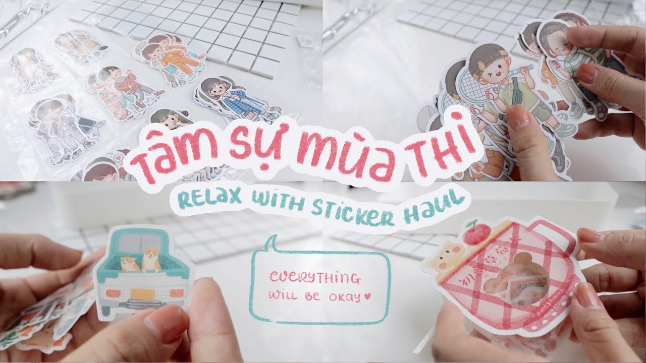 Tâm Sự Thư Giãn Mùa Thi | Khui Toàn Bộ Sticker Của Mình | Happy Hidari