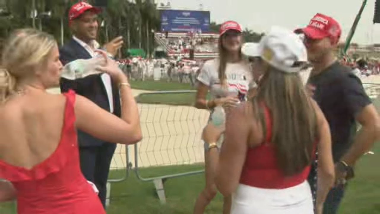 Thousands of supporters gather as Trump kicks off rally at his South Florida golf club | Quickcast