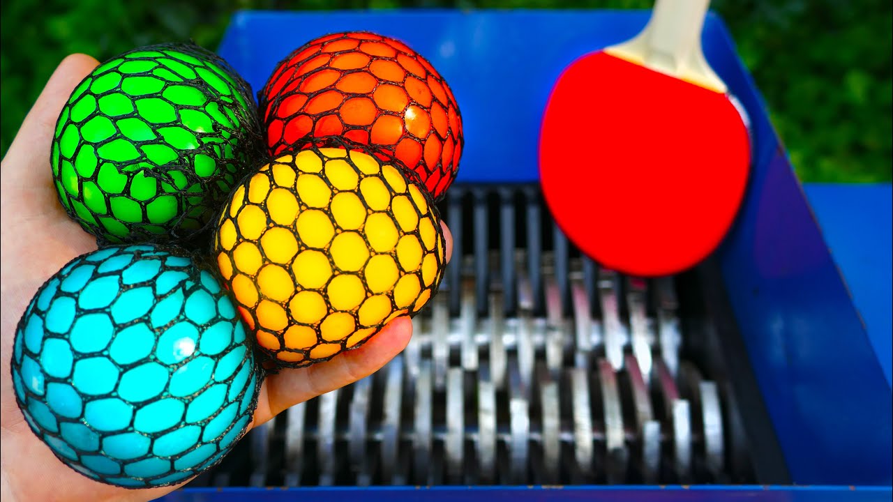 Crushing Crunchy and Soft Things by Shredder! - Stress Balls, Styrofoam, Bubble Wrap and more! ASMR