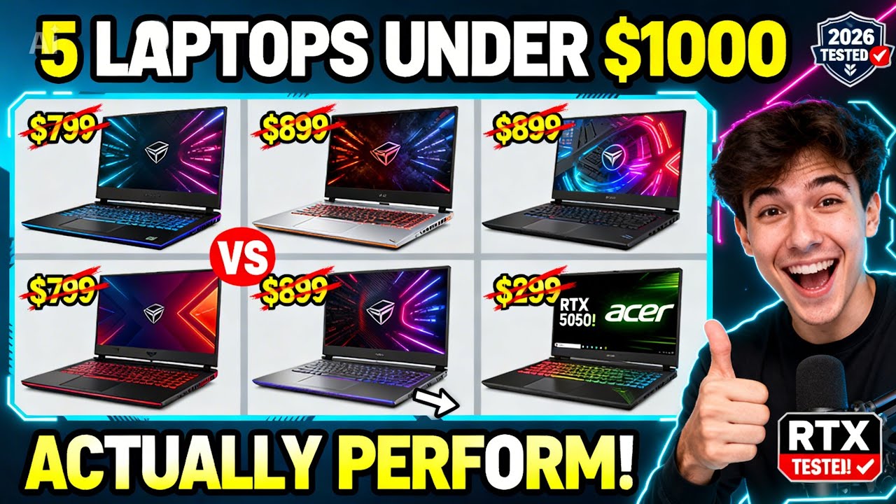 🎮 5 Gaming Laptops Under $1000 That Actually Perform (2026)🔥