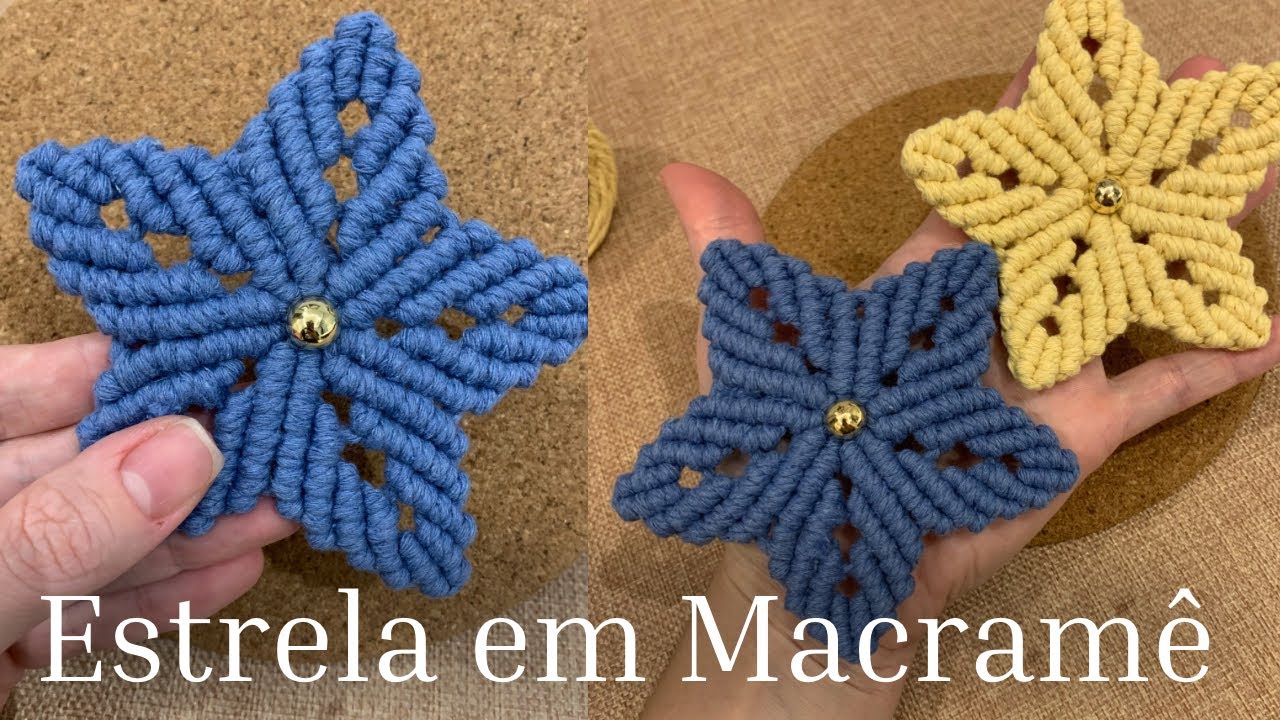 DIY Estrela Macrame Passo a Passo Completo e Fácil!