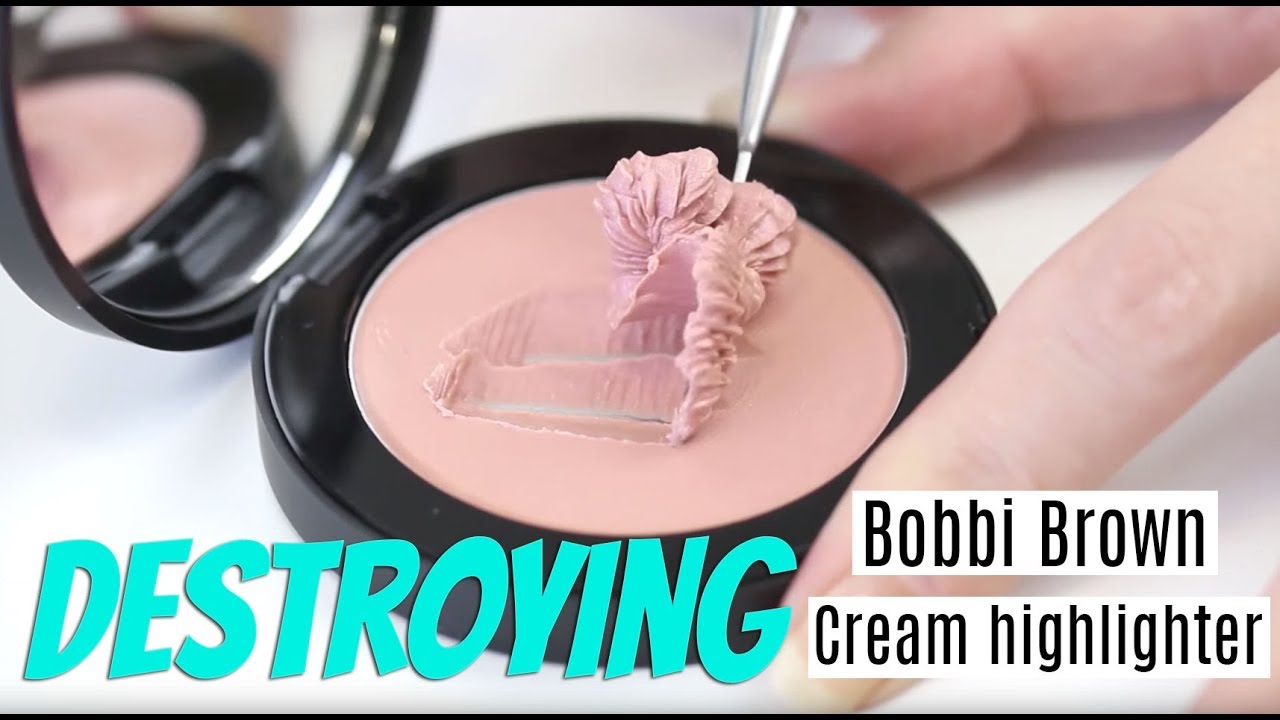 THE MAKEUP BREAKUP - Can you re-press a cream product? Destroying Bobbi Brown Pink Opal Highlight