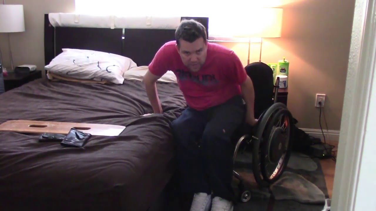 C-5/C-6 Incomplete Quadriplegic - Bed Transfer Part II: Performing the transfer