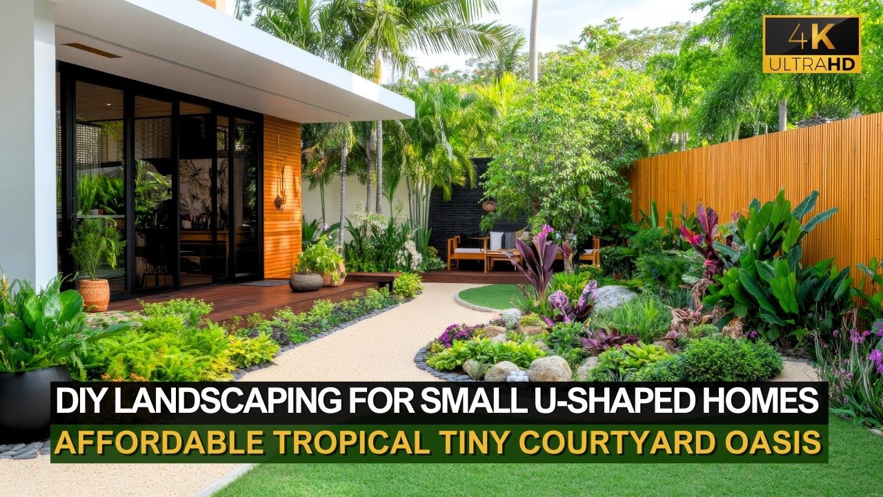 DIY Landscaping for Small U-Shaped Homes: Create Affordable Tropical Tiny Courtyard Oasis