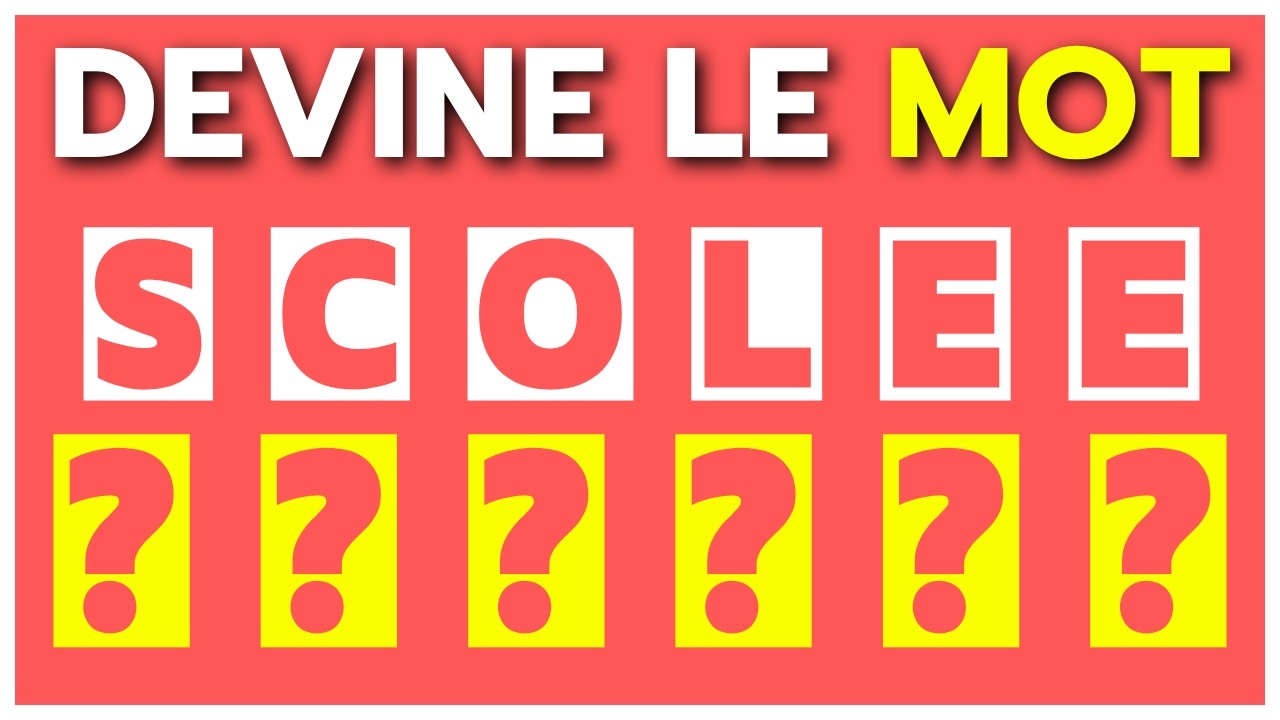 🏫 Devine Les Mots Dans Le Desordre: 10 secondes par mot pour prouver que t’es un génie ! ⏳