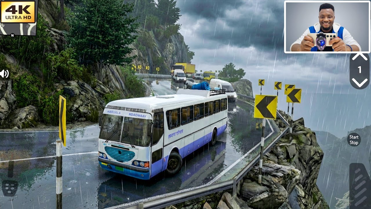 Indian Bus Simulator 3D - Mobile Gameplay | Extreme Hairpin Bends | 4K ULTRA 