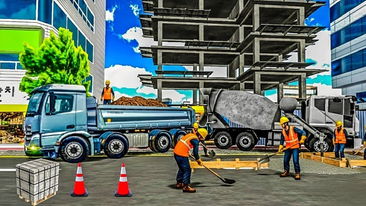 New Dump Concrete mixture truck for parking construction 🚧 site&ndash;3d driving class game 2026#cargames