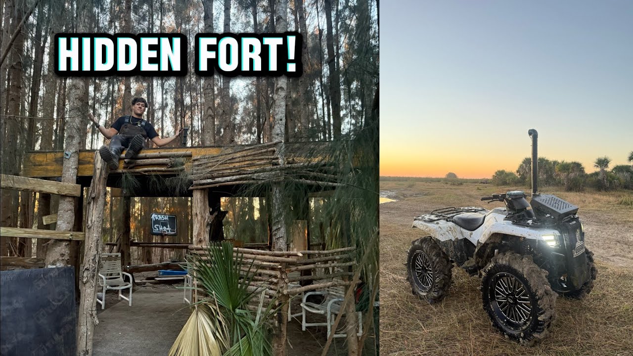 Honda Rancher Abuse!! (WE FOUND A HIDDEN FORT!!) 