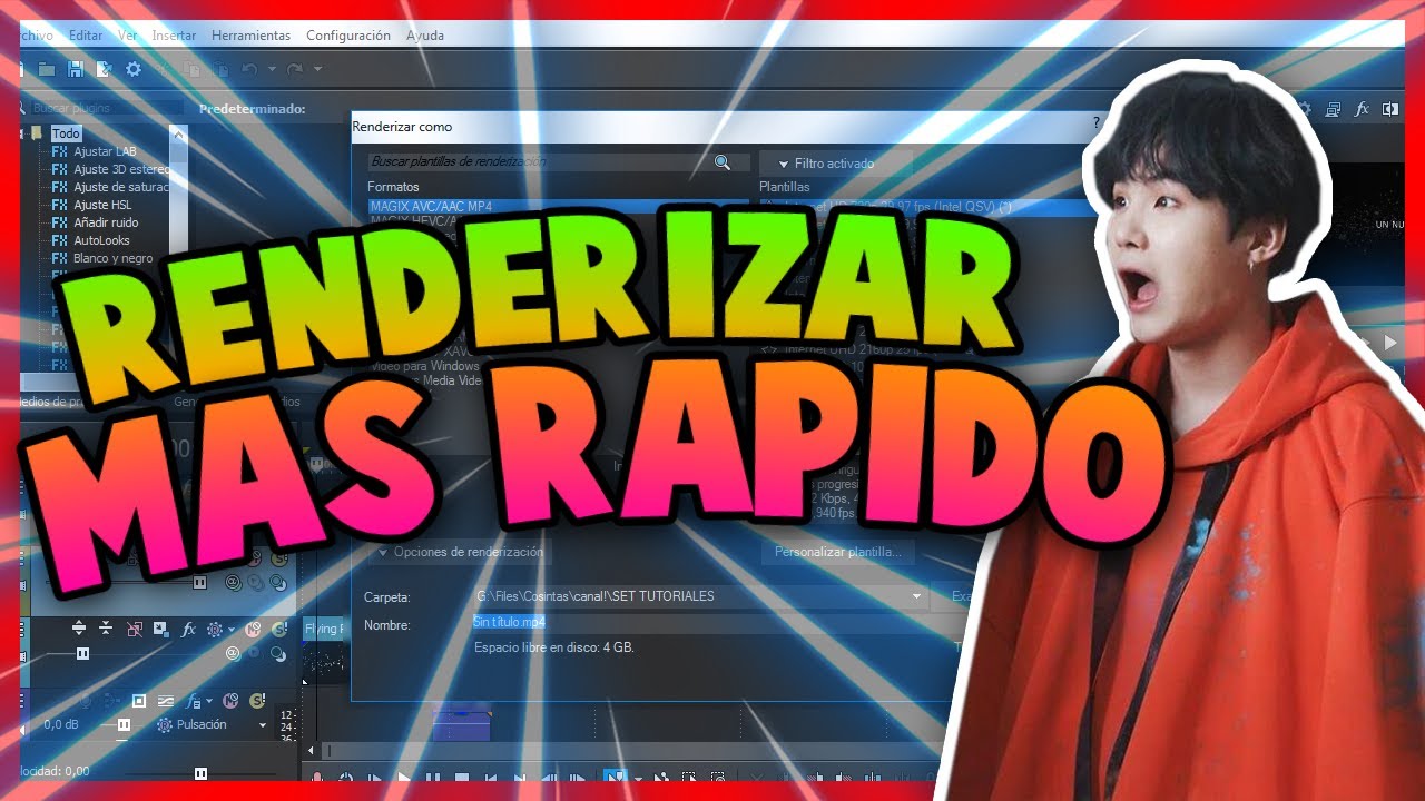 COMO REDUCIR EL PESO DE UN VIDEO AL RENDERIZAR - SONY VEGAS TUTORIAL