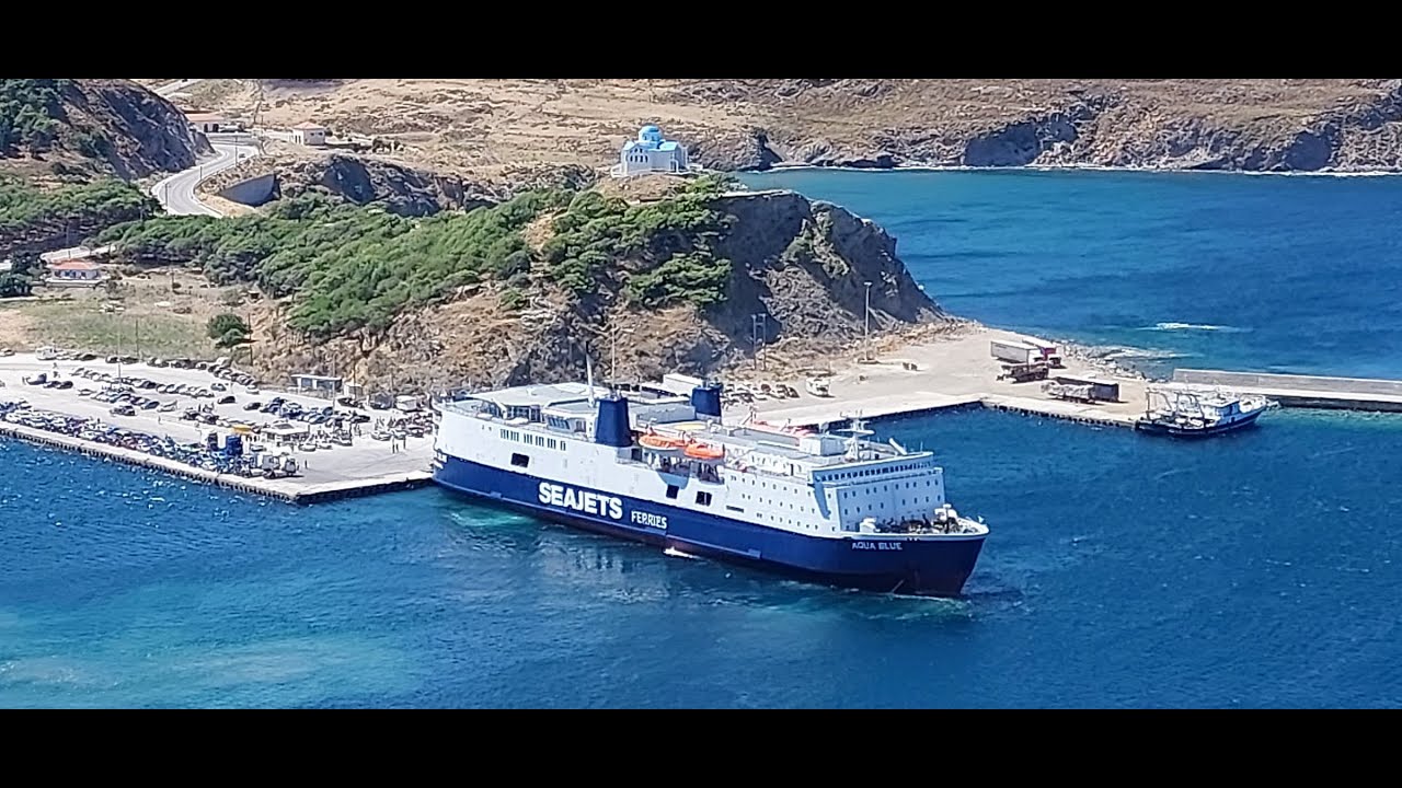 AQUA BLUE: Arrival At The Port Of Limnos & Departure From The Port Of Limnos