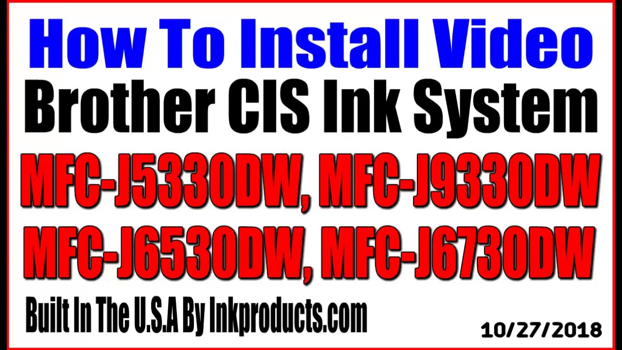 Brother CIS  For MFC J5330DW, MFC J6530DW, MFC J6730DW, MFC 9330DW
