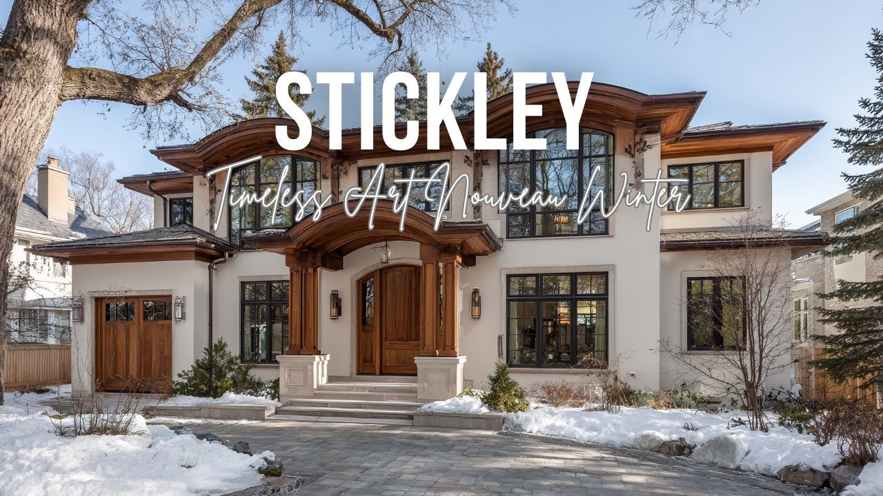 Timeless Art Nouveau Winter Homes inspired by Stickley with rich brown moss green and ivory