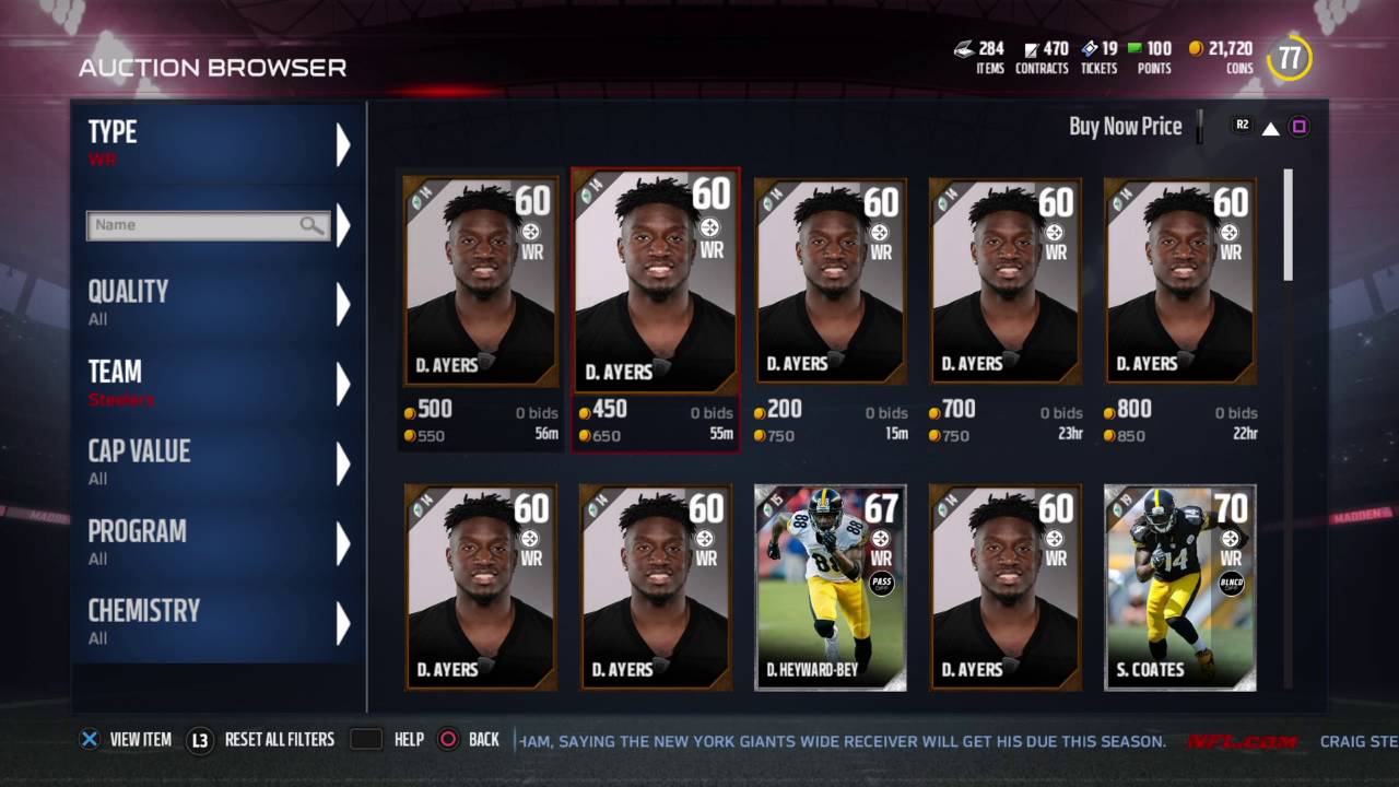 Budget Beast WR's Gold Silver Gems Madden NFL 17 pt 1