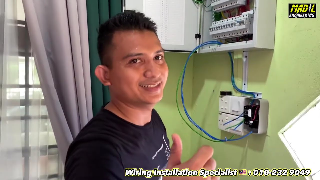 Install Wiring Air-Cond Kabel 4mm High Quality + DOL (Direct On-Line) Magnetic Starter | Kota Bharu
