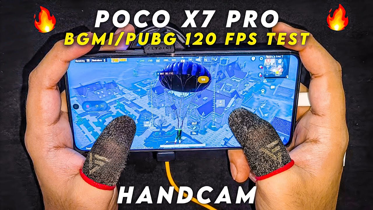 POCO X7 PRO 🔥 HANDCAM & BGMI/PUBG 120 FPS TEST WITH FPS MATTER #pocox7pro #pocox6pro #poco