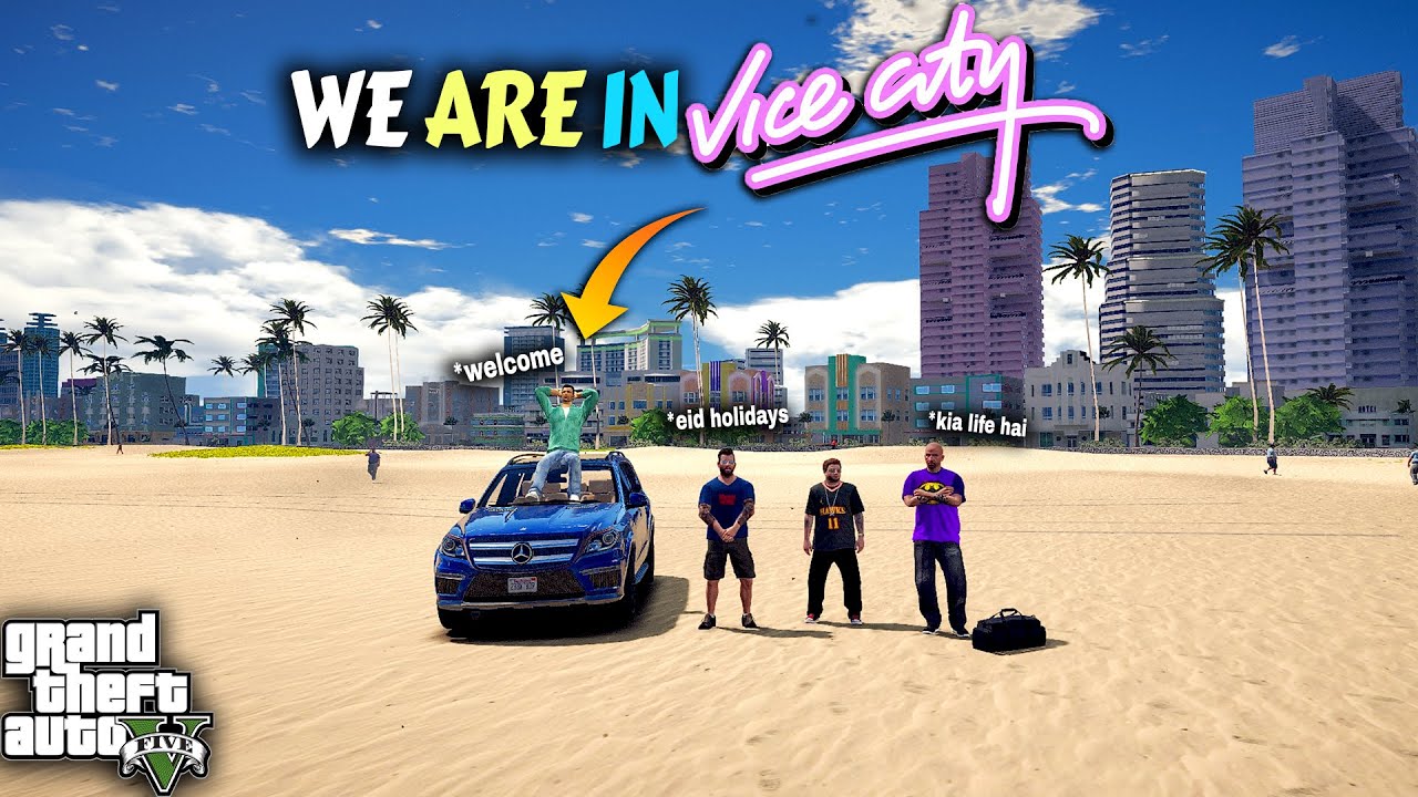 We SURPRISED Tommy Vercetti in VICE CITY - Vice City Tour - GTA 5 Mods
