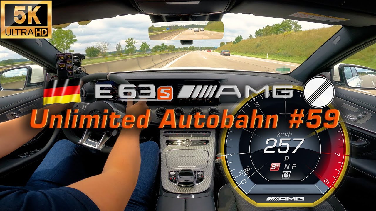 V8 Biturbo E63S AMG @ German Unlimited Autobahn #59 [4k]