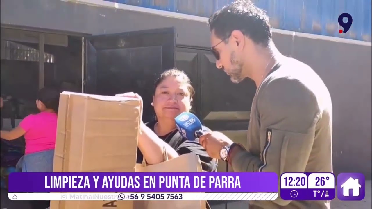 Apoyo a damnificados en Punta de Parra con limpieza de baños químicos y coordinación de ayuda