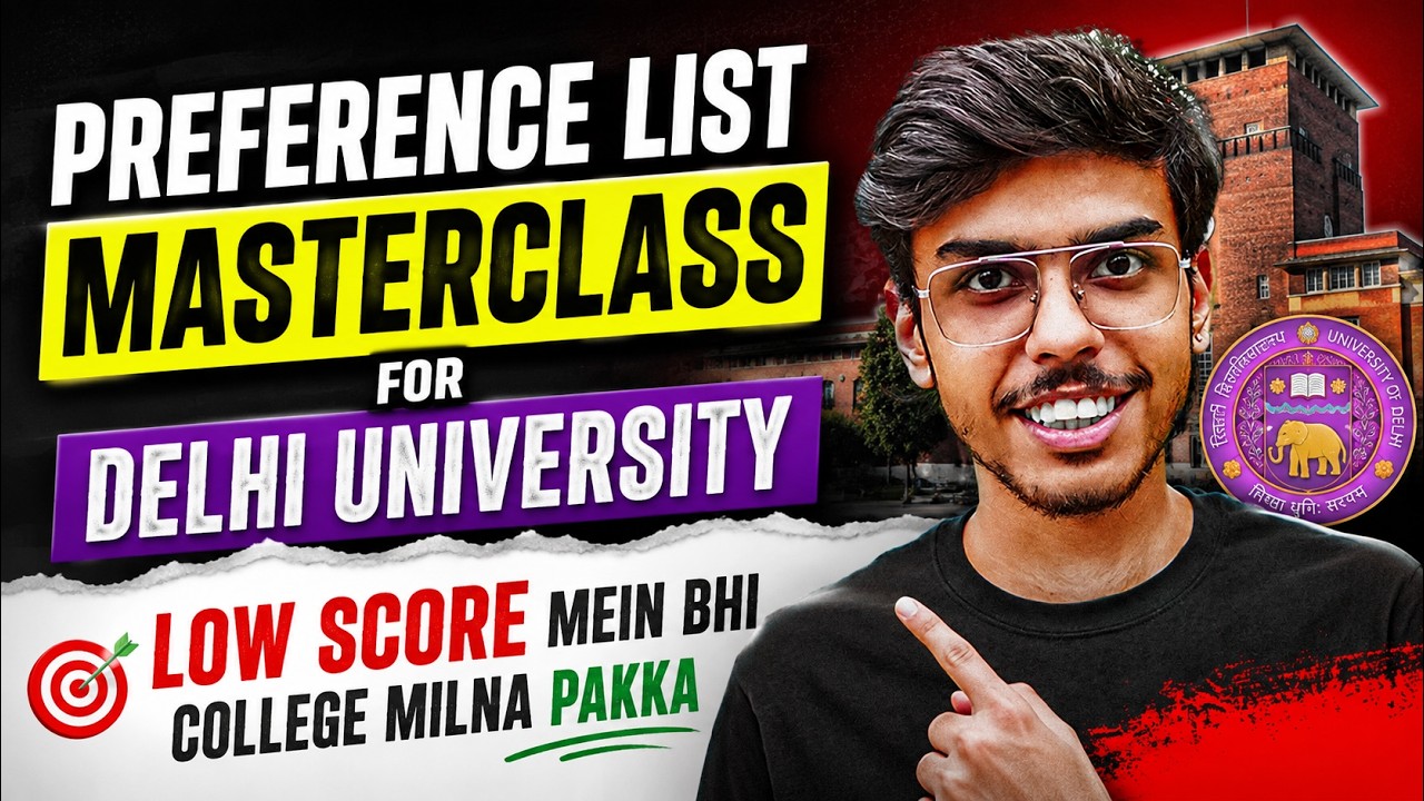 DU CSAS Preference List Masterclass 2026 🔥🗿 (Humanities Only)