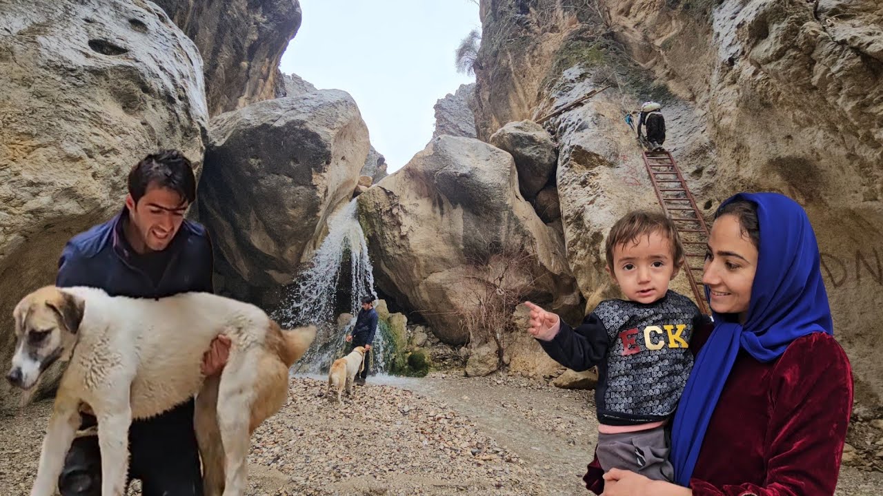 ⛰️🐕Ali & Mohammad Return to the Mountains | Dangerous Paths, Waterfalls & Their Loyal Dog Poppy 🌊