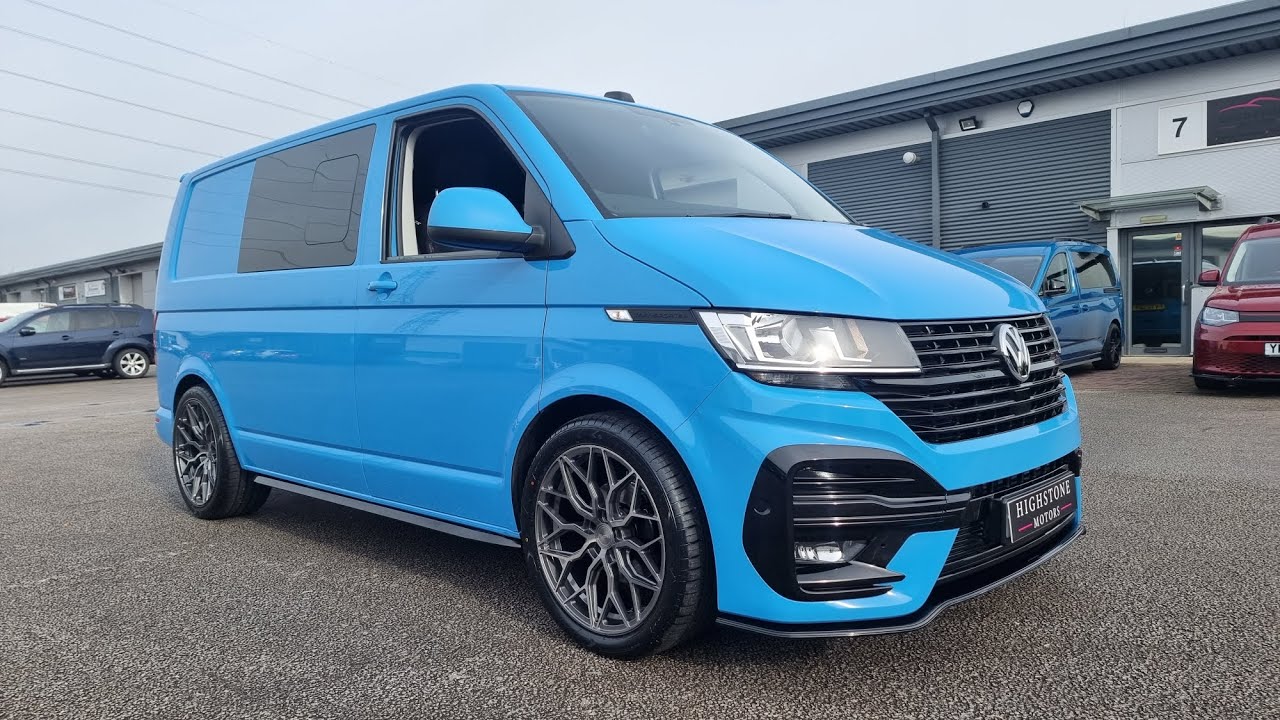 vw transporter t6.1 dsg kombi sportline edition r modified bodykit Lowered alloys leather 5 seats