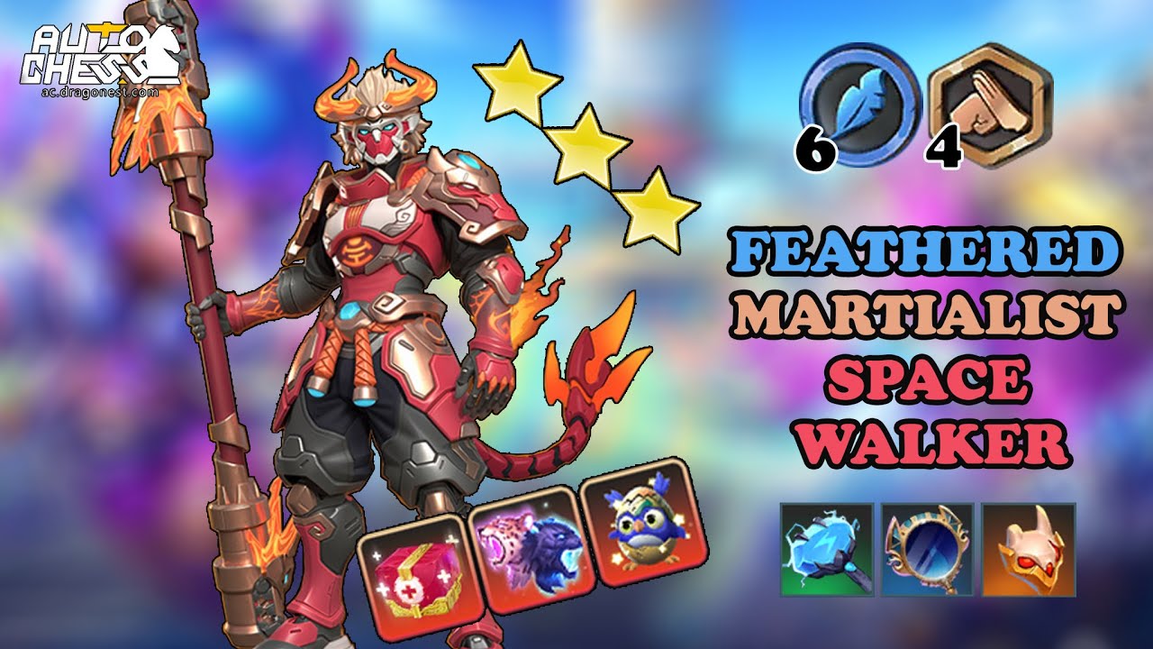 THIS BUILD IS UNDERRATED - SPACE WALKER⭐⭐⭐WITH 6 FEATHERED 4 MARTIALIST • AUTO CHESS
