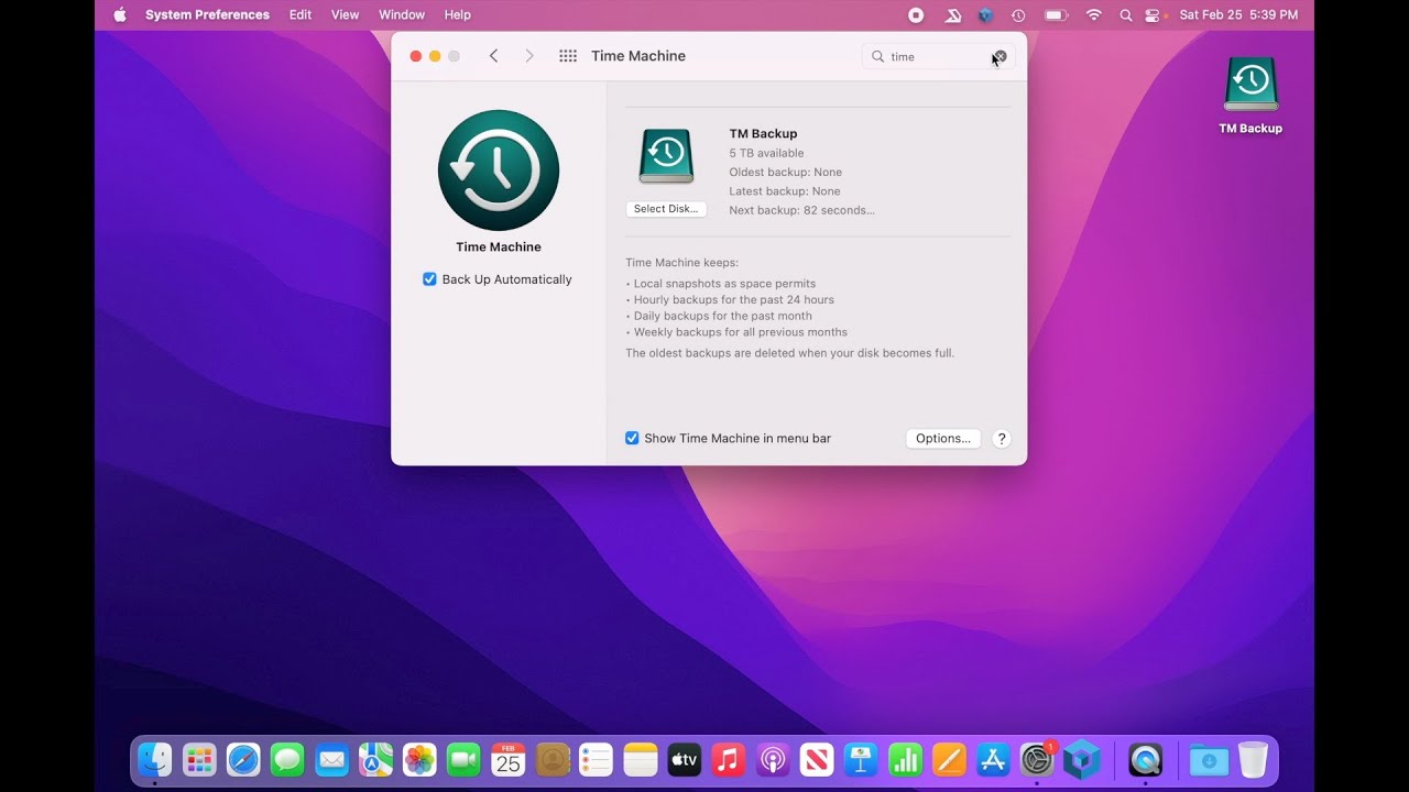 Setup Time Machine on a Mac - Beginner