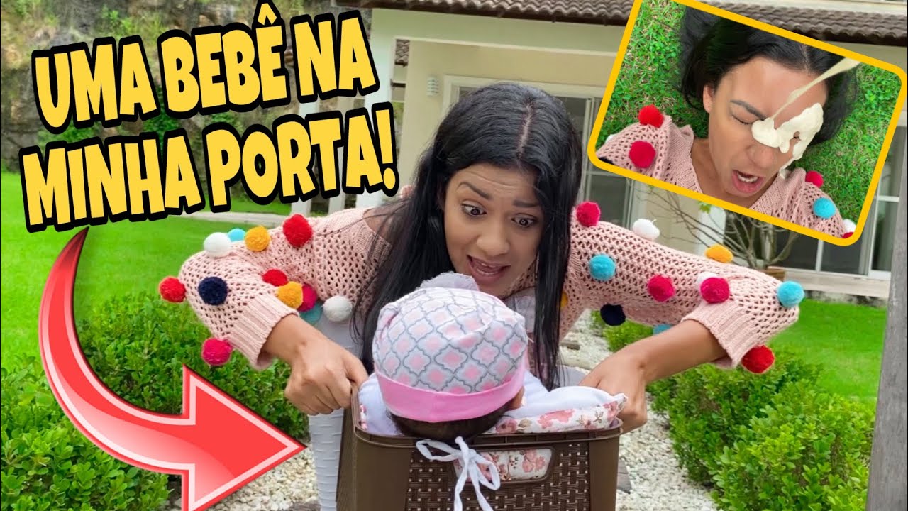 DEIXARAM UMA BEB&Ecirc; NA MINHA PORTA! 😱😱 *novelinha*