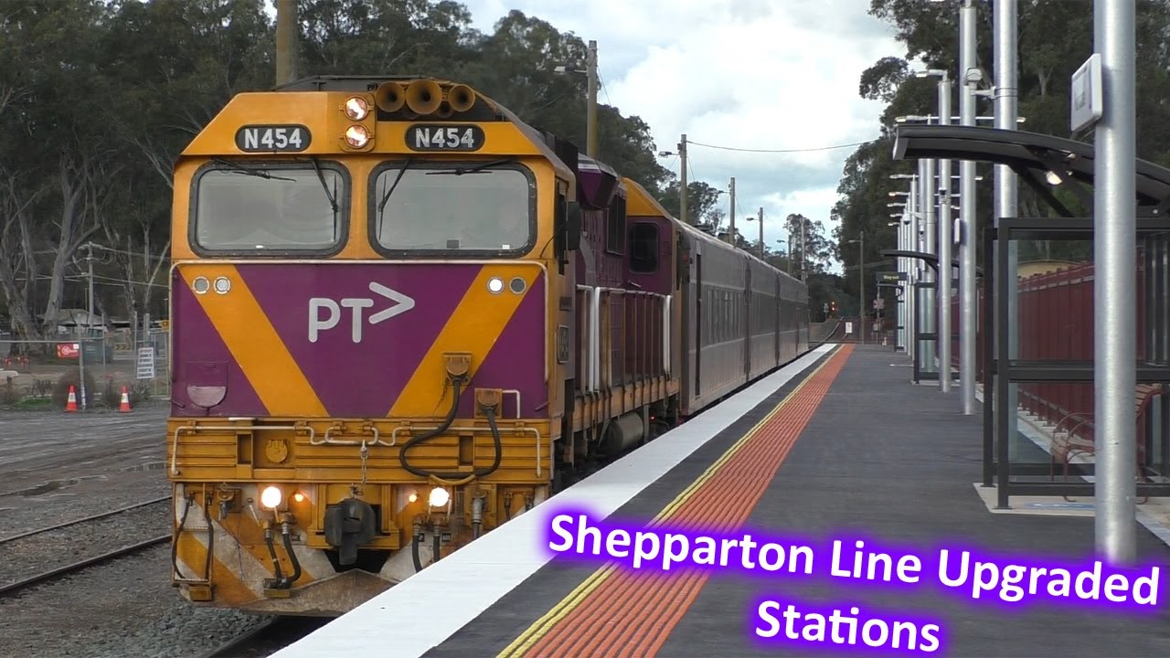 Trains at the newly upgraded Shepparton Line Stations; Nagambie Murchison East & Mooroopna