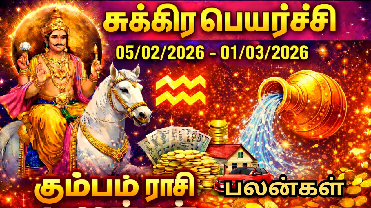 சுக்கிரன் பெயர்ச்சி Feb 05 முதல் Mar 01 வரை | கும்பம் ராசி பலன் | Sukran Peyarchi Kumbam