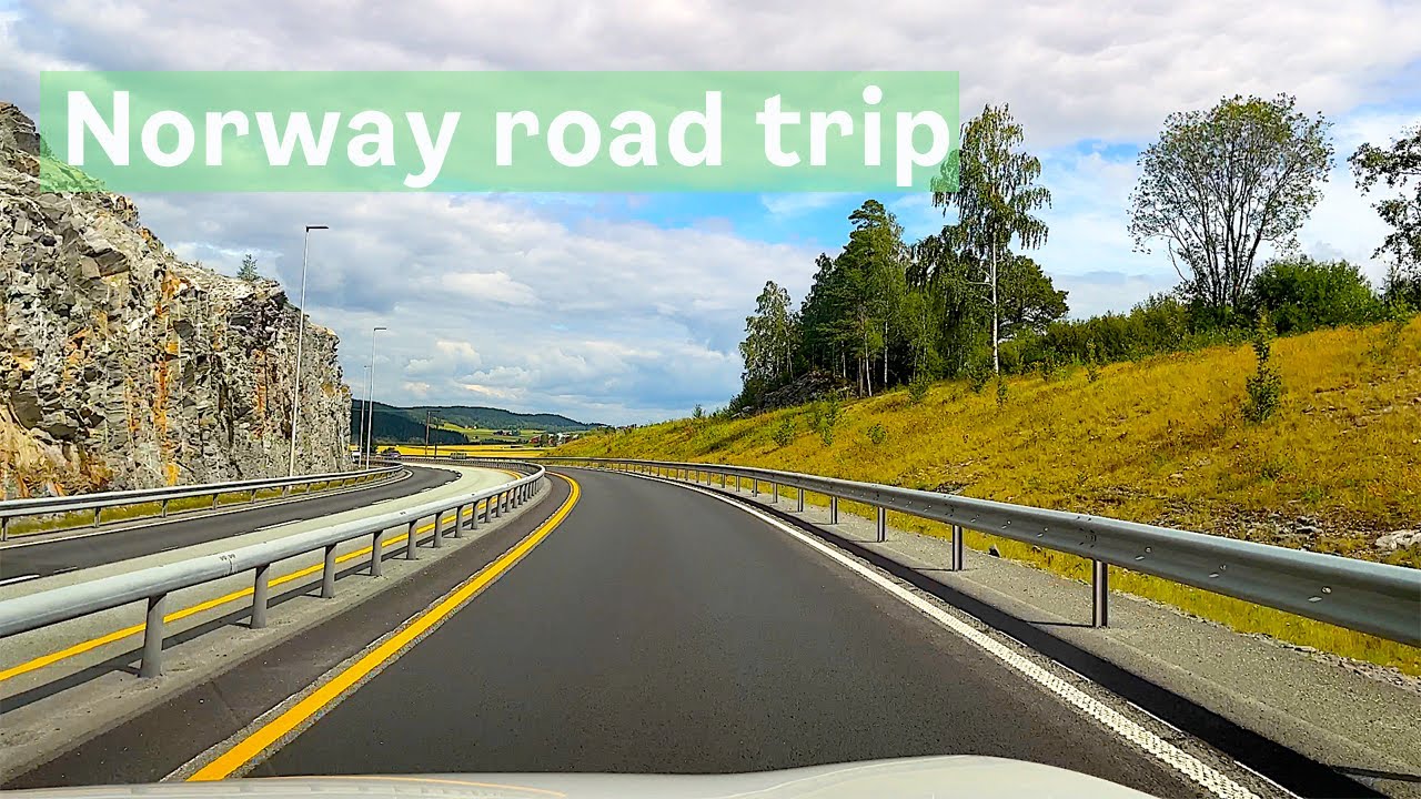 Real time road trip in Norway. Driving from Levanger to Verdal.