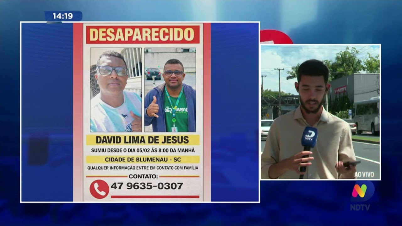 Blumenau: homem está desaparecido há seis dias e família pede ajuda