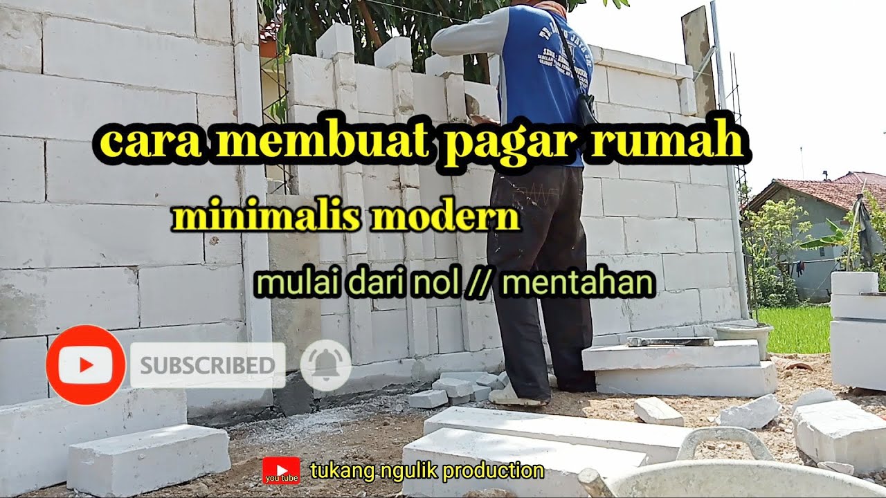 cara membuat pagar rumah minimalis // mentahan dari nol part 1