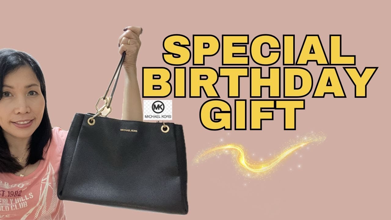 Michael Kors Trisha Large Pebbled Leather Shoulder Bag Review I Special Birthday Gift!