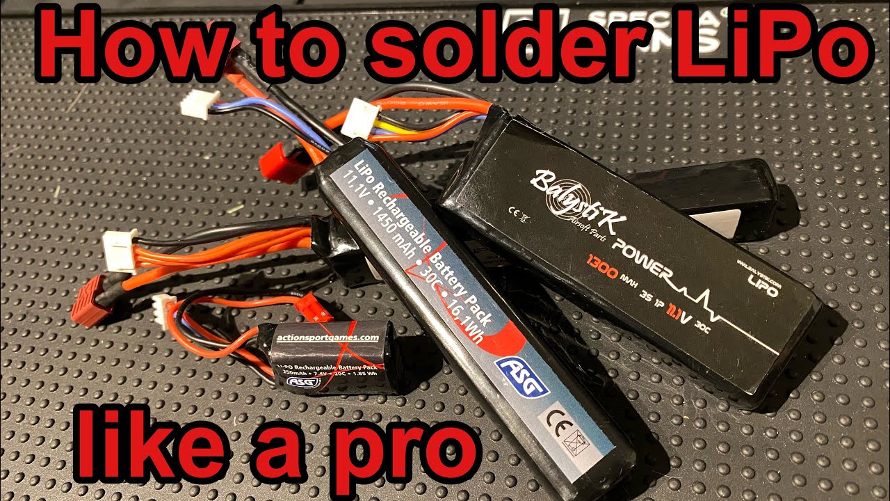 The easiest way to solder Airsoft LiPo [from tamiya to deans]