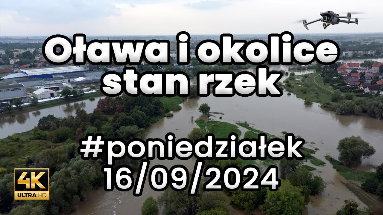 Sytuacja hydrologiczna Oława i okolice 16/09/2024  #powodz #olawa #woda #czernica #powódź