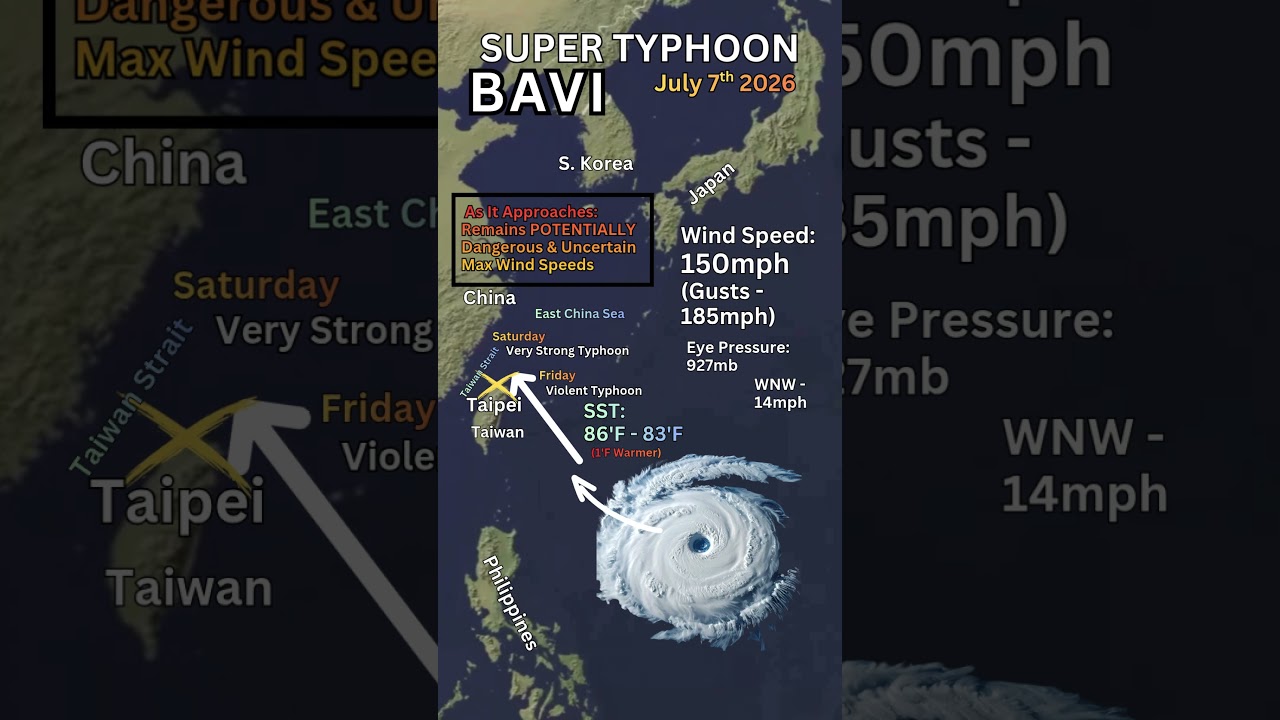 Super Typhoon Bavi - Update & Heading #typhoon