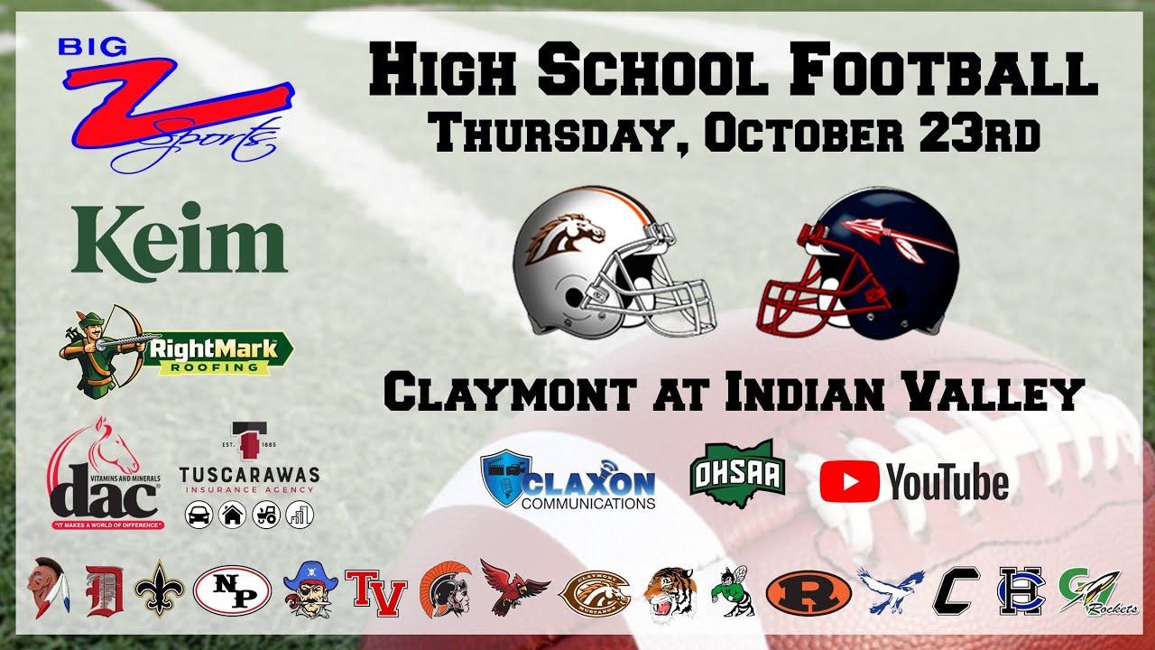 Claymont at Indian Valley - OHSAA Football from BIG Z Sports