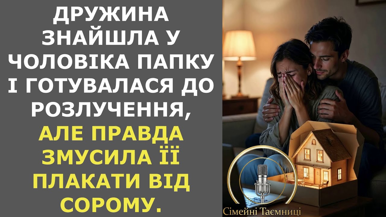 Дружина знайшла у чоловіка папку і готувалася до розлучення,але правда змусила її плакати від сорому