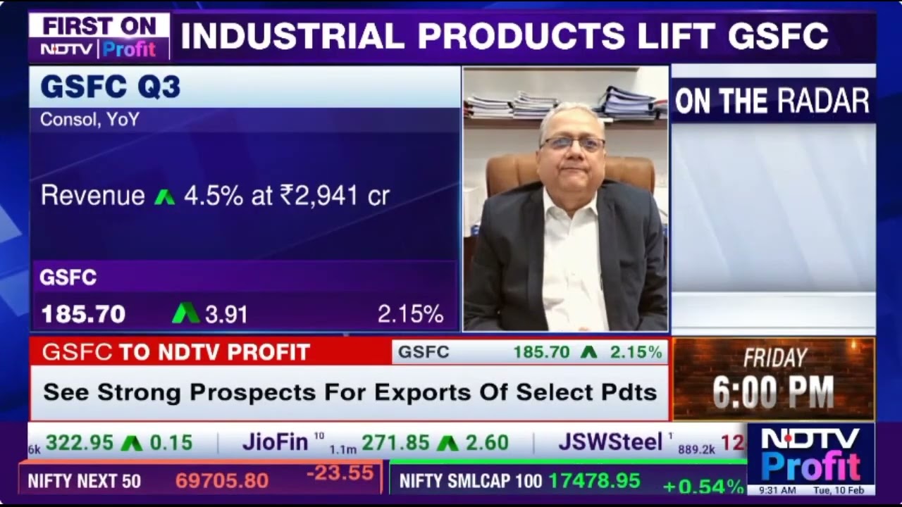 GSFC Q3 FY26: Record Fertilizer Output & Industrial Turnaround | CFO S.K. Bajpai on NDTV Profit